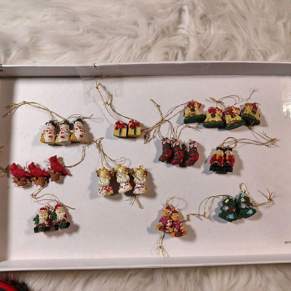 VTG Mini Christmas Ornament Lot Of 26